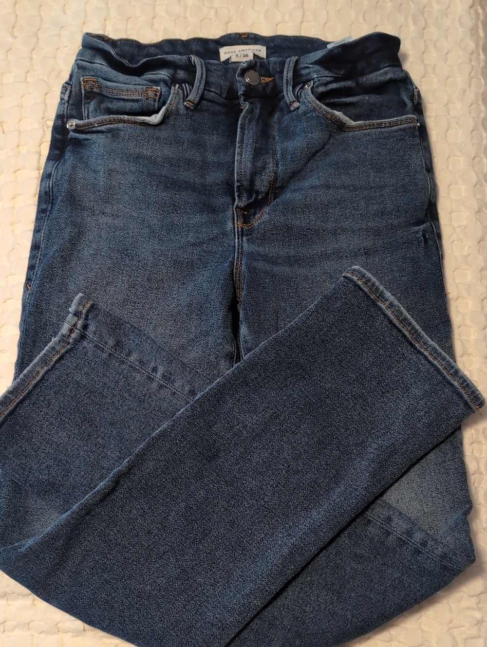 Good American Good Legs Straight Jeans Indigo Size 6 / 28